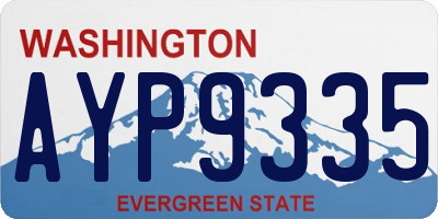 WA license plate AYP9335