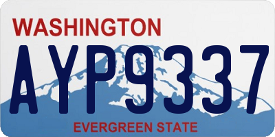WA license plate AYP9337