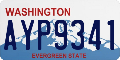 WA license plate AYP9341