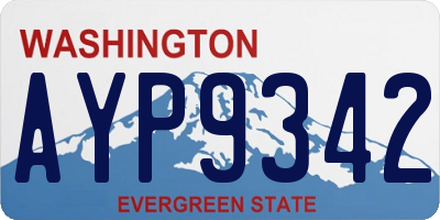 WA license plate AYP9342