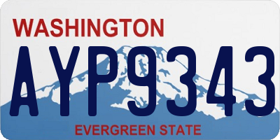 WA license plate AYP9343