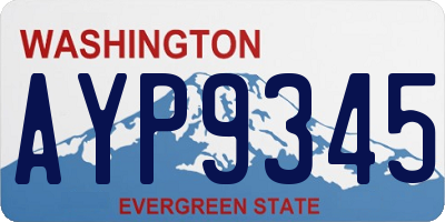 WA license plate AYP9345