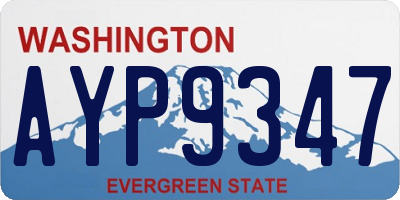 WA license plate AYP9347