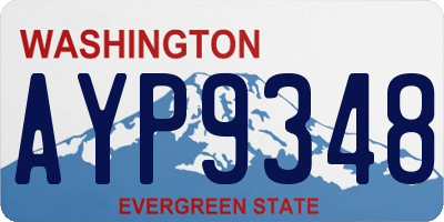 WA license plate AYP9348