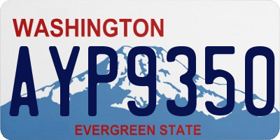 WA license plate AYP9350