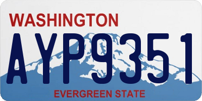 WA license plate AYP9351