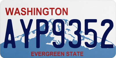 WA license plate AYP9352