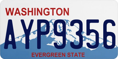 WA license plate AYP9356