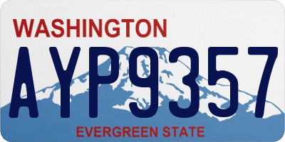 WA license plate AYP9357