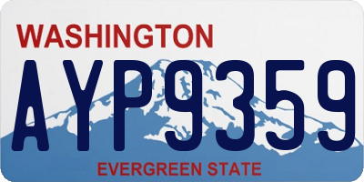 WA license plate AYP9359