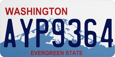 WA license plate AYP9364
