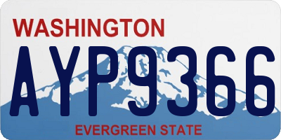 WA license plate AYP9366