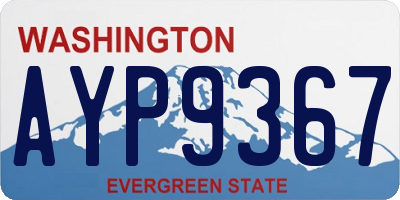 WA license plate AYP9367