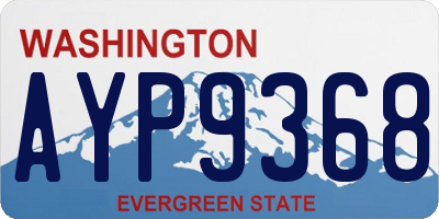 WA license plate AYP9368