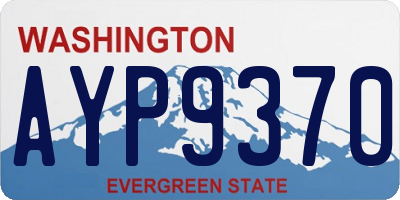 WA license plate AYP9370