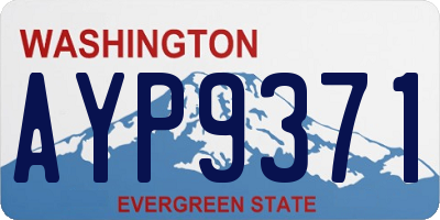 WA license plate AYP9371