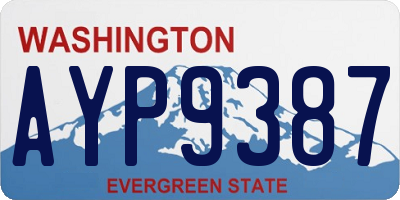 WA license plate AYP9387
