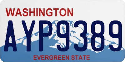 WA license plate AYP9389