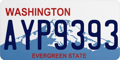 WA license plate AYP9393