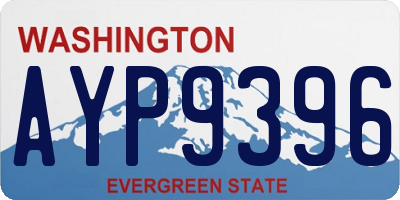 WA license plate AYP9396