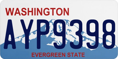 WA license plate AYP9398