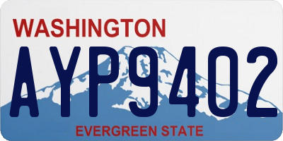 WA license plate AYP9402