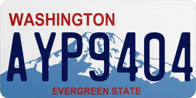 WA license plate AYP9404