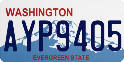 WA license plate AYP9405