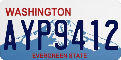 WA license plate AYP9412