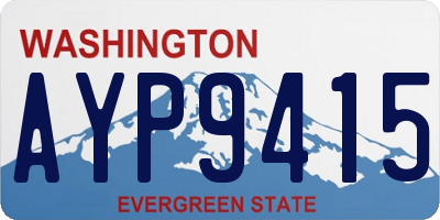 WA license plate AYP9415
