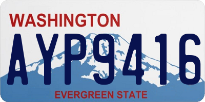 WA license plate AYP9416