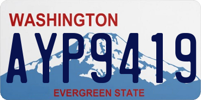WA license plate AYP9419