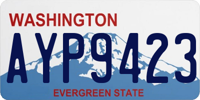 WA license plate AYP9423