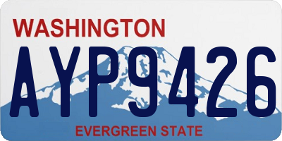 WA license plate AYP9426