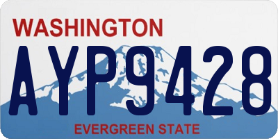 WA license plate AYP9428