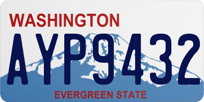 WA license plate AYP9432