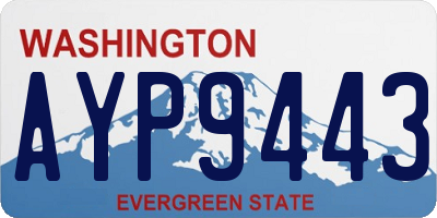 WA license plate AYP9443