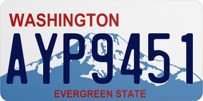 WA license plate AYP9451