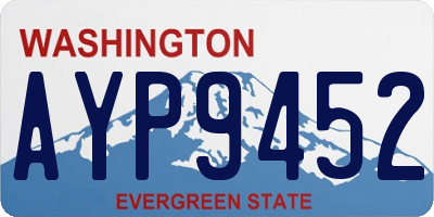 WA license plate AYP9452