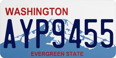WA license plate AYP9455