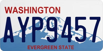 WA license plate AYP9457