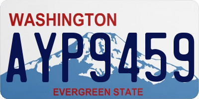 WA license plate AYP9459