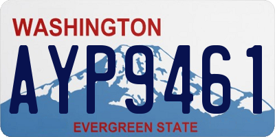 WA license plate AYP9461