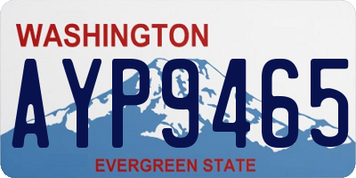 WA license plate AYP9465