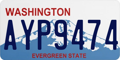 WA license plate AYP9474