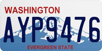 WA license plate AYP9476