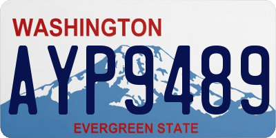 WA license plate AYP9489