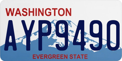 WA license plate AYP9490