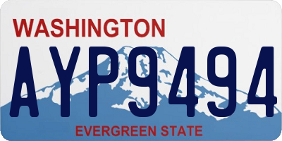 WA license plate AYP9494