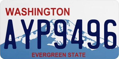 WA license plate AYP9496